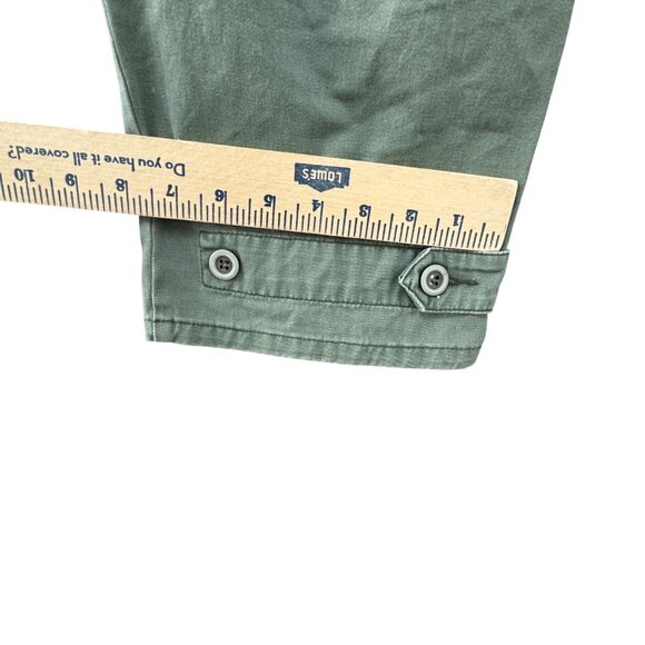 PISTOLA Pants Size 28 Tammy High Rise Ankle Button Hem Colonel Green - Picture 9 of 10